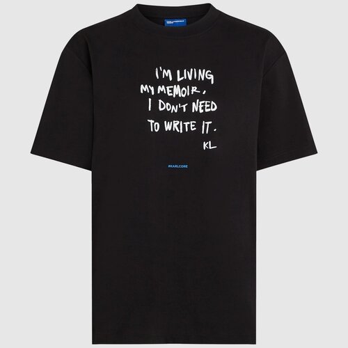Karl Lagerfeld Majice s kratkimi rokavi KLJ RELAXED KARLISM TEE Črna Slike