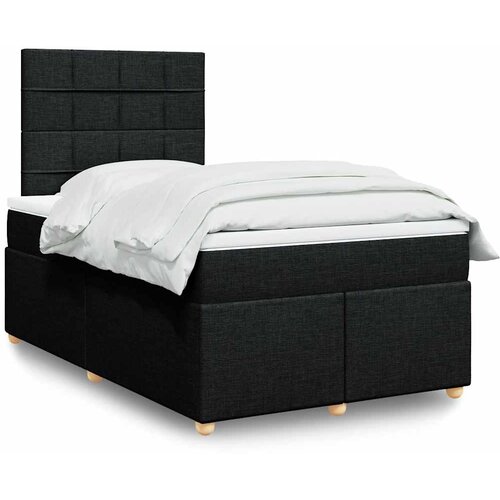  Krevet box spring s madracem crni 120 x 190 cm od tkanine Cijene