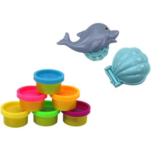  Playdough Set 6 Colors Dolphin Molds Scallop Slike