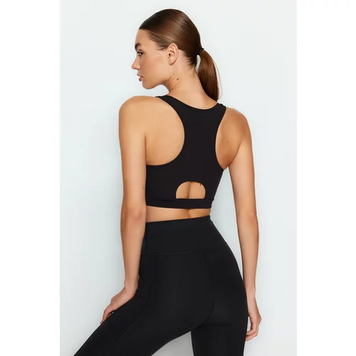 Trendyol Black Gathering Back Sports Bra with Window/Cut Out Detail