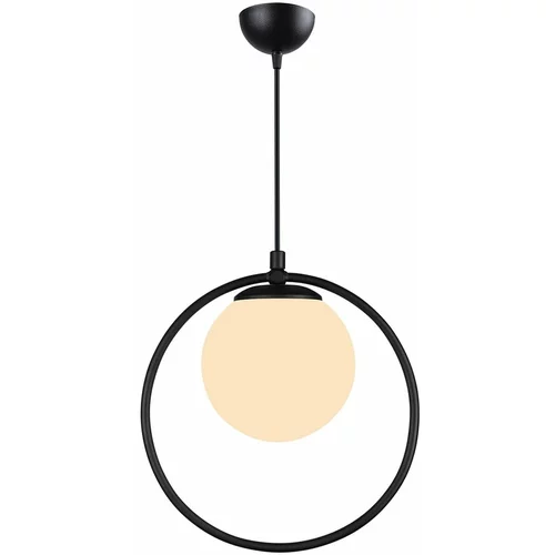 Squid Lighting Crna metalna viseća svjetiljka sa staklenim sjenilom ø 15 cm Ates -