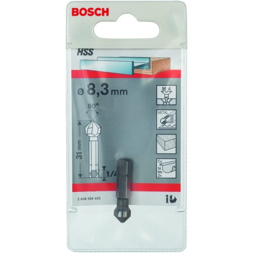 Bosch HSS upu&amp;scaron;tači za tvrde materijale sa &amp;scaron;estostranim držačem 2608596405 Slike