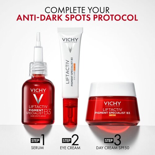 Vichy Liftactiv Pigment Specialist B3 krema za predel okoli oči proti podočnjakom SPF 50+ 15 ml Slike