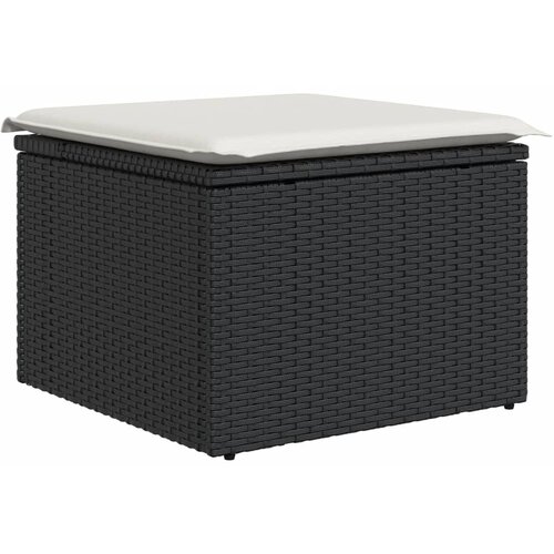  11-dijelni set vrtnih sofa od poliratana s jastucima crni Crna 66 x 62 x 69 cm Slike