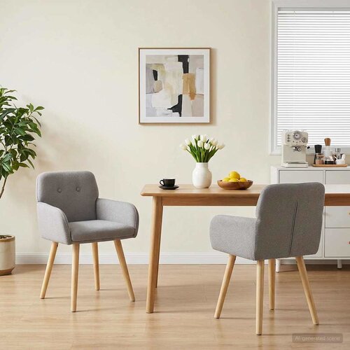  Trpezarijske stolice 2 pcs Boucl&eacute; Svjetlosiva 59 x 57 x 85 cm Cijene
