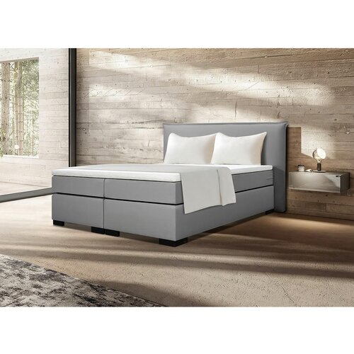 MID.YOU POSTELJA BOXSPRING 180 cm x 200 cm , leseni material antracit, siva, bež, ekru Slike