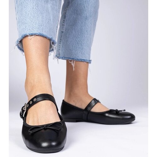 D/CEO marka niezdefiniowana Black women&amp;#039;s ballet flats with bow Mansy Slike