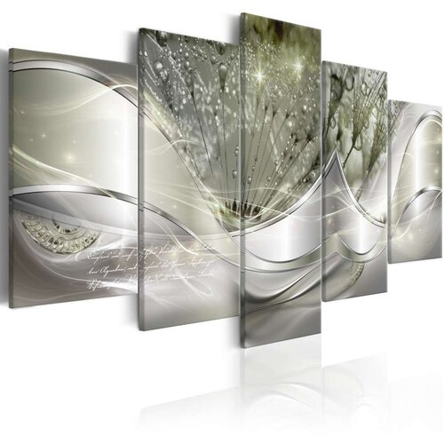  Slika - Sparkling Dandelions (5 Parts) Green Wide 100x50 Cijene