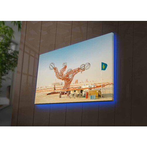 Wallity Slika sa LED osvetljenjem 4570DACTBURN-001, 45x70 cm Cene