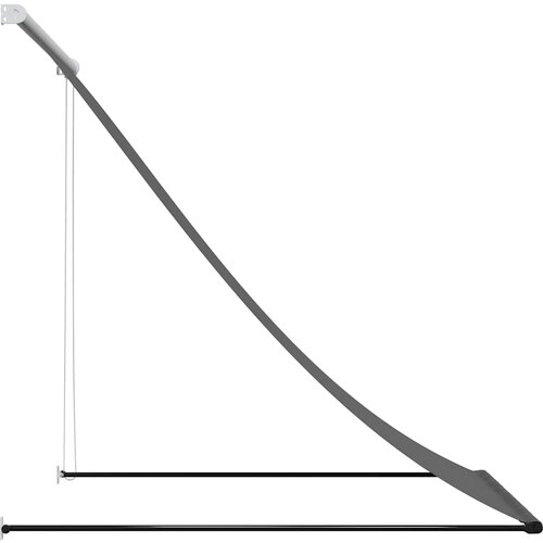 Tenda na uvlačenje antracit 100 x 150 cm od tkanine i čelika Slike