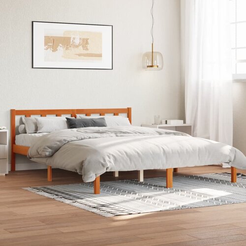 Furnova Posteljni okvir brez vzmetnice voščeno rjav 160x200 cm borovina, (21943036) Cene