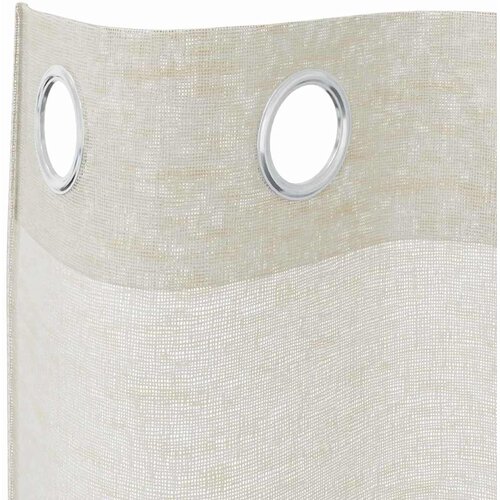 Voile zavjesa sa zavjesama 2 pcs Krema 225 x 140 cm Poliester Slike