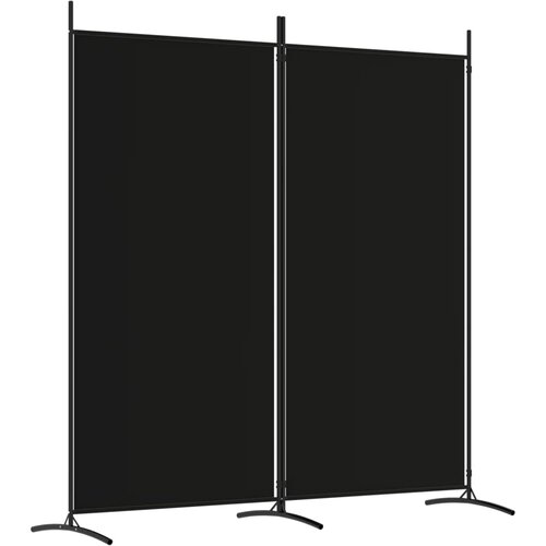 Maison Chic Paravan - Sobne pregrade 2-delni Črna 175x180 cm blago, (22112031) Cene