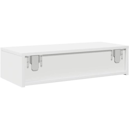 Zidna polica s ladicama bijela 60x26,5x15 cm izrađeno drvo Slike