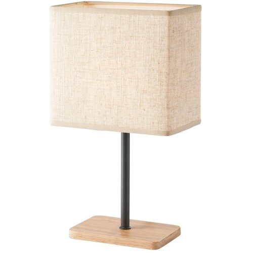 Fischer & Honsel Črna/v naravni barvi namizna svetilka s tekstilnim senčilom (višina 30 cm) Kate – Cene