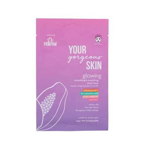Dr.PAWPAW Your Gorgeous Skin Glowing Sheet Mask osvetljevalna maska za obraz 25 ml za ženske