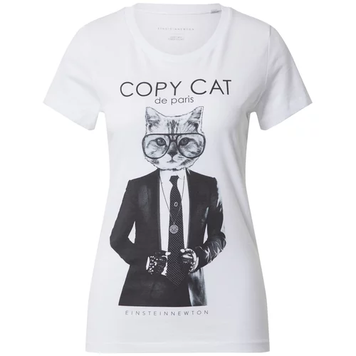 EINSTEIN & NEWTON Majica 'Copy Cat' črna / bela