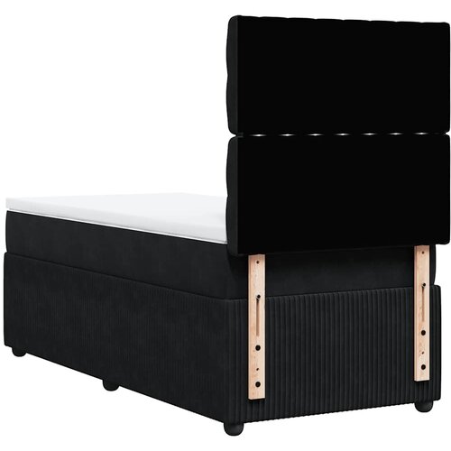 Box spring krevet s madracem crni 90x200 cm bar&amp;scaron;unasti Slike