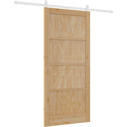 vidaXL Drsna vrata z dodatki 93x202 cm iz masivnega lesa bora, Notranja vrata Cene