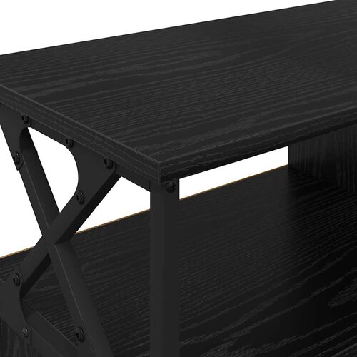  ormar Crni hrast 90 x 33 x 45 cm Inženjerska drva i čelik Slike