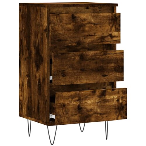  Komoda boja dimljenog hrasta 40 x 35 x 70 cm konstruirano drvo Smeđa Slike