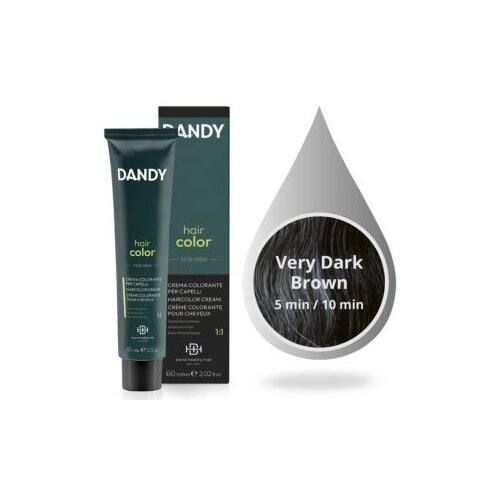 Boja za kosu Muška Dandy 60 ml – 2 Very Dark Brown Cijene