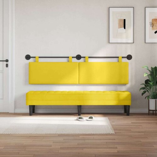  Držeće uzglavlje Svijetlo žuta 170 x 55 x 5 cm Kordura tekstil - Svjetložuta 160 cm bez LED Slike