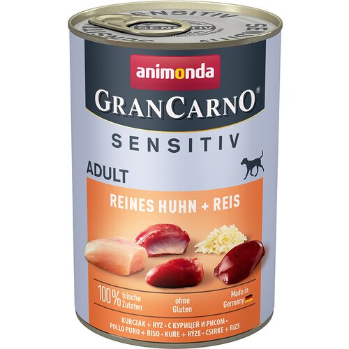 animonda GranCarno Adult Sensitive 24 x 400 g - Pi&scaron;čanec in riž Cijene