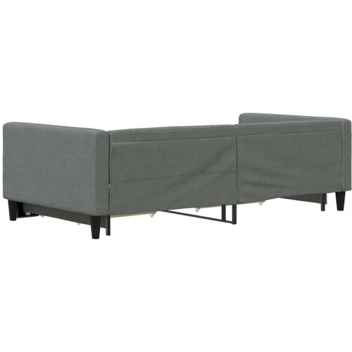 VidaXL Dnevni krevet na razvlačenje tamnosivi 100 x 200 cm od tkanine Slike