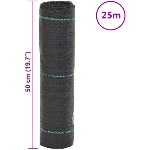vidaXL Membrana proti plevelu črna 0,5x25 m PP Cene