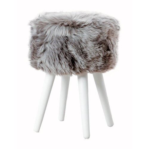 Native Natural Stolica sa sivim sjedištem od ovčjeg krzna White, ⌀ 30 cm Cijene