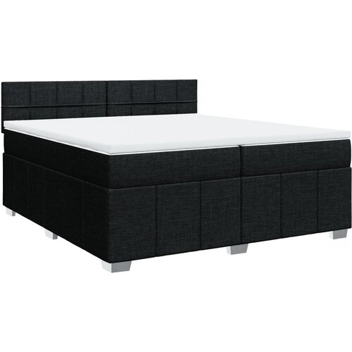 Maison Chic Box spring postelja - Vzmetna postelja z vzmetnico črn 200x200 cm blago SL17760, (21881763) Cene