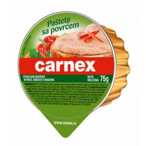 Carnex pašteta sa povrćem 75g folija Slike