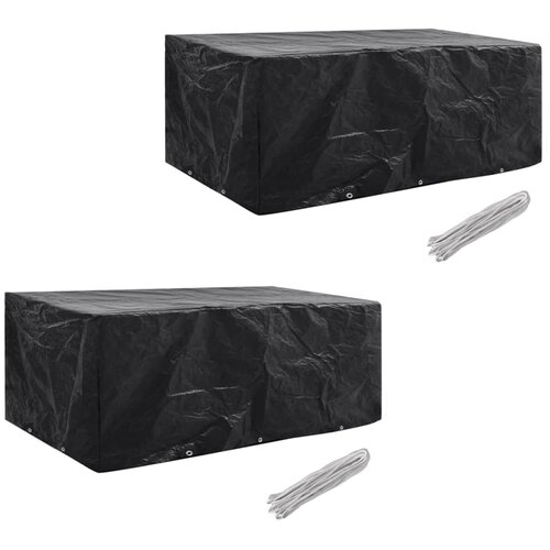 VidaXL Pokrivala za vrtno pohi&amp;scaron;tvo 2 kosa z 8 obročki 228x113 cm, (20766606) Slike