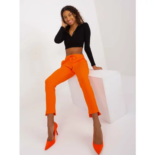 Fashion Hunters Orange basic sweatpants made of cotton