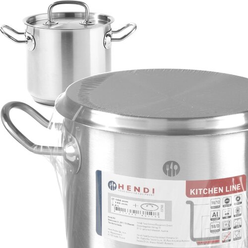 Hendi Kitchen Line visok lonec s pokrovom, 2,8 l, premer. 160 x 140 h - 837108, (21096162) Cene