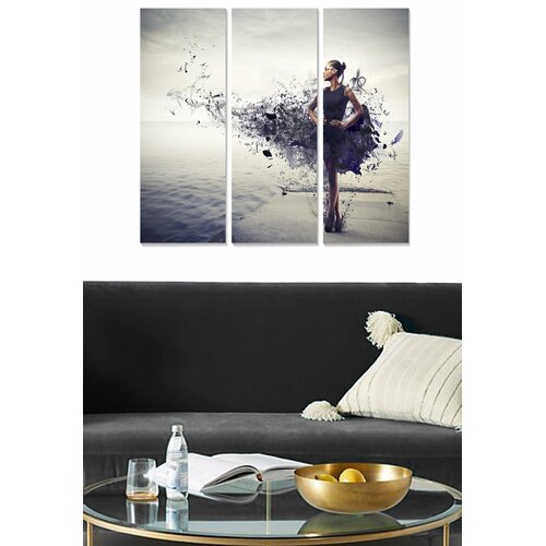 Wallity MDF121246546 Multicolor Decorative MDF Painting (3 Pieces) Cene