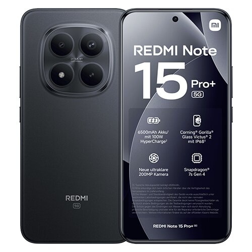 Xiaomi Redmi Note 15 Pro+ 5G Dual Sim 12GB RAM 512GB Black Cijene