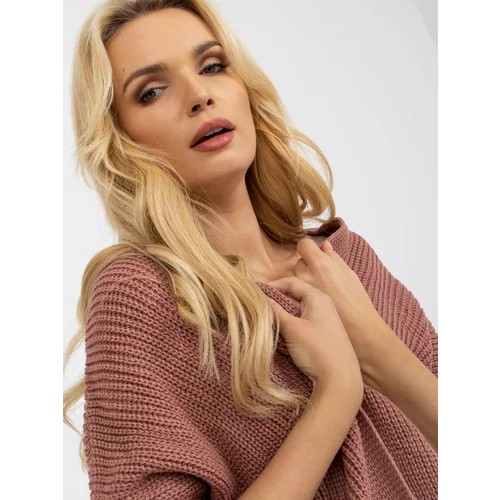 Fashion Hunters Dusty pink knitted cardigan with pockets RUE PARIS