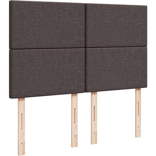  Otomanski krevet s madracem i LED tamnosmeđi 140x190 cm tkanine Slike