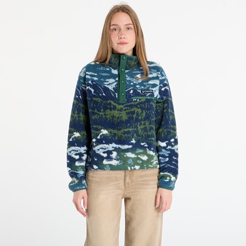 Columbia Sweatshirt Helvetia&trade; II Printed Cropped Half Snap Everblue Sisters/ Rain Forest XS Cene