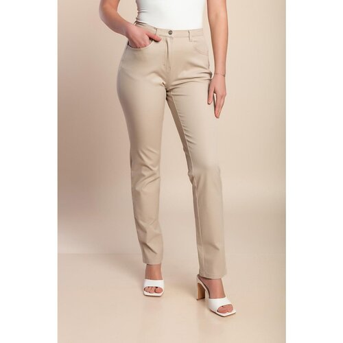 Fenzy Plus Size Bombažne Hlače, Bež Cene