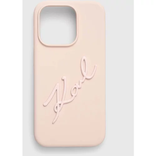Karl Lagerfeld Etui za telefon iPhone 15 Pro 6.1'' roza barva