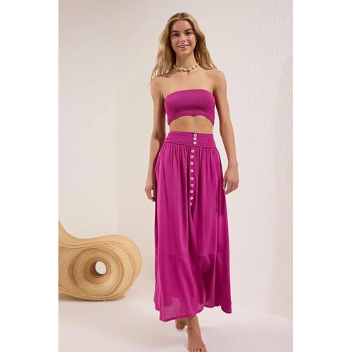 TRENDYOLMILLA Ženski komplet bluza i suknja Tbess25Au00081, Roze Cene