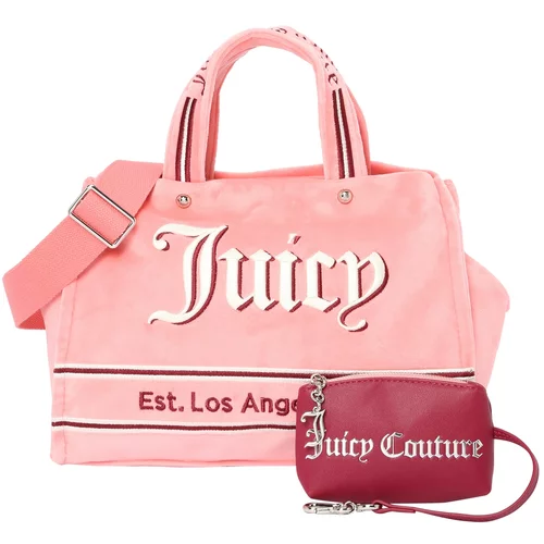 Juicy Couture Shopper torba 'Iris' roza / burgund / bijela