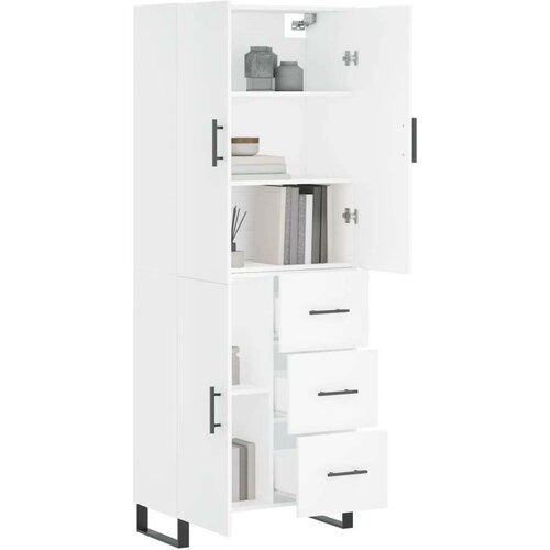 vidaXL Visoka komoda bijela 69 5x34x180 cm konstruirano drvo Cijene