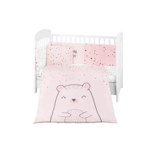 Kikka Boo posteljina sa ogradicom KKB Bear roze 70/140 Cene