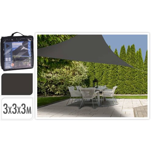 ProGarden Senčno platno 3x3x3 m temno sivo trikotno Cene