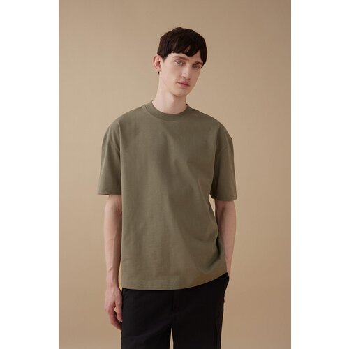 Defacto Oversize Wide Pattern Crew Neck Basic Plain Short Sleeve T-Shirt Slike