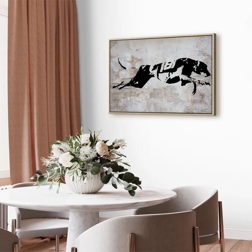  Slika - Greyhound Race (1 Part) Wide 120x80 U prirodnom drvenom okviru Slike